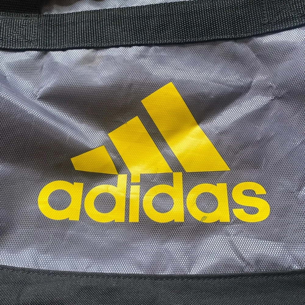 Adidas Grey and Yellow‎ Men's Duffel Bag Adjustable strap multi pockets